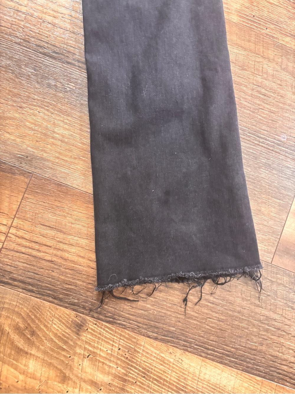 VERVET Black High Rise Raw Hem Flare Jeans Size 25 - Picture 8 of 9